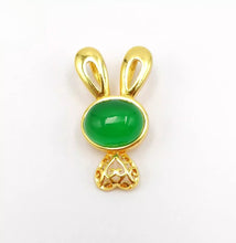 Load image into Gallery viewer, Nature Jade Cute Bunny Pendant Necklace Gift Jewelry charm Blessing Lucky New c