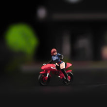 Load image into Gallery viewer, 1:64 Painted Unpainted Figure Model Miniature Resin Diorama Sand Motorbike Girl New
