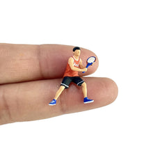 Load image into Gallery viewer, 1:64 Painted Figure Mini Model Miniature Resin Diorama Sport Tennis Lady Man Set
