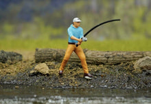 Load image into Gallery viewer, 1:64 Painted Figure Model Miniature Resin Diorama Sand Fishing Fisherman Angeler New Collection