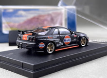 Load image into Gallery viewer, Fuji 1:64 Black Gulf Skyline GTR R34 Z-Tune Sports Model Diecast Metal Car New Collection