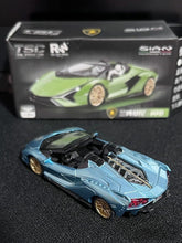 Load image into Gallery viewer, TSC 1:64 Blue Sian Racing Sports Model Diecast Metal Car New Collection