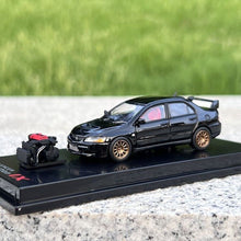 Load image into Gallery viewer, CM 1:64 JDM Black EVO Lancer 9 IX Engine Sports Model Diecast Metal Car New