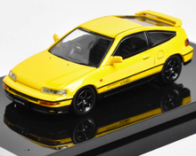 Load image into Gallery viewer, HJ 1:64 JDM Yellow CR-X SiR EF8 Hatchback Sports Model Diecast Metal Car New Collection