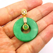 Load image into Gallery viewer, Nature Jade Pendant Elegant Ring Necklace Gift Jewelry charm Blessing Lucky New