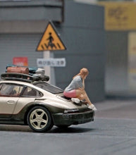 Load image into Gallery viewer, 1:64 Painted Figure Mini Model Toy Miniature Car Scenes Resin Sitting Caual Girl
