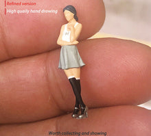 Load image into Gallery viewer, 1:64 Painted Figure Mini Model Miniature Resin Diorama Caual Office Lady Girl
