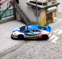 Load image into Gallery viewer, King 1:64 Blue Miku LP610 Huracan LBWK Sports Model Diecast Metal Car New