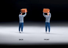 Load image into Gallery viewer, 1:64 Painted Figure Mini Model Miniature Resin Diorama Sand Man Lifting Box