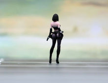 Load image into Gallery viewer, 1:64 Painted Figure Model Miniature Resin Diorama Sand Lady Girl Assassin Black