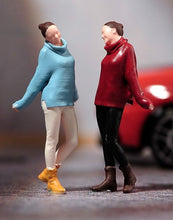 Load image into Gallery viewer, 1:64 Painted Unpainted Figure Model Miniature Resin Diorama Winter Swaeater Girl New