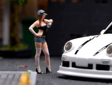 Load image into Gallery viewer, 1:64 Painted Figure Model Miniature Resin Diorama Toy Sand Camera Lady Beauty