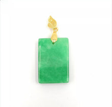 Load image into Gallery viewer, Nature Jade Rectangle Pendant Necklace Gift Jewelry charm Blessing Lucky gg