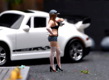 Load image into Gallery viewer, 1:64 Painted Figure Model Miniature Resin Diorama Toy Sand Camera Lady Beauty