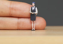Load image into Gallery viewer, 1:64 Painted Figure Model Miniature Resin Diorama Sand Cabin Crew Fly Attendant