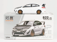 Load image into Gallery viewer, Poprace 1:64 White JDM GR Vios Racing Sports Model Diecast Metal Car New Collection