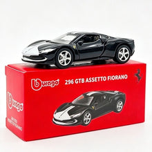Load image into Gallery viewer, Bburago 1:64 Black 296 GTB Fiorano Sports Open Model Diecast Metal Car New Collection