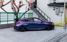 Load image into Gallery viewer, Motorhelix 1:64 Purple JDM Civic Type R FL5 Sports Model Diecast Metal Car New