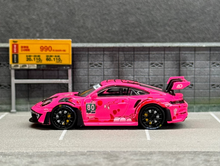 Load image into Gallery viewer, LMLF 1:64 Pink #80 911 992 GT3 RS Racing Sport Model Diecast Metal Car New Collection