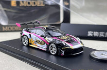 Load image into Gallery viewer, EM 1:64 Black Sunflower 911 GT3 RS Sports Model Diecast Metal Car New Collection