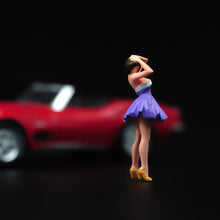 Load image into Gallery viewer, 1:64 Painted Figure Model Miniature Resin Diorama Sand Purple Tutu Skirt Girl New