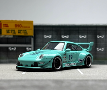 Load image into Gallery viewer, 1:64 Blue RWB 993 #19 Racing Sports Classic Model Diecast Metal Car New