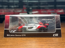 Load image into Gallery viewer, CM 1:64 White Red Senna GTR Racing Sports Model Diecast Metal Car New Collection