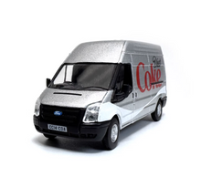 Load image into Gallery viewer, 1:76 2006 Silver Coke Transit Delivery Van LWB Model Diecast Metal Car New Collection