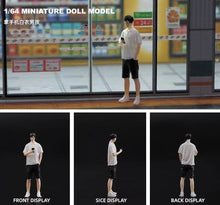 Load image into Gallery viewer, 1:64 Painted Figure Mini Model Miniature Resin Diorama Sand Boy Man White Tee