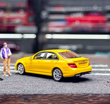 Load image into Gallery viewer, King 1:64 Yellow C63 AMG W204 Sedan Sports Model Diecast Metal Car New Collection
