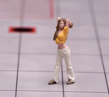 Load image into Gallery viewer, 1:64 Painted Figure Model Miniature Resin Sand Ball-catching girl Lady Woman