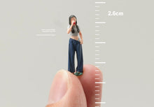 Load image into Gallery viewer, 1:64 Painted Figure Model Miniature Resin Diorama Toy Sand Drinking Girl Lady