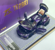 Load image into Gallery viewer, Topart 1:64 Purple GR Supra A90 Sports Open Model Diecast Metal Car Box New Collection