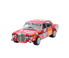 Load image into Gallery viewer, 1:64 Liberty Benz 300SEL Red W109 Racing Sports Model Toy Metal Car Display Box