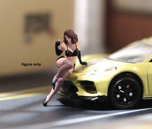 Load image into Gallery viewer, 1:64 Painted Unpainted Figure Model Miniature Resin Diorama Sand Hot Lady Black