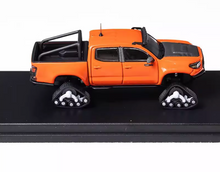 Load image into Gallery viewer, GCD 1:64 Orange Tacoma Pickup Truck Snow Sports Model Diecast Metal Car New Collection