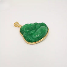 Load image into Gallery viewer, Nature Jade Laughing Budha Pendant Necklace Gift Jewelry charm Blessing Lucky G