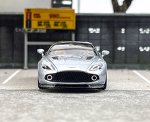 Load image into Gallery viewer, King 1:64 Silver Vanquish Zagato Hatchback Sports Model Diecast Metal Car New Collection