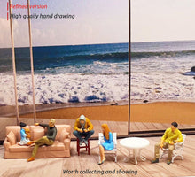 Load image into Gallery viewer, 1:64 Painted Figure Mini Model Miniature Resin Diorama Toy Sofa Table Chair Set