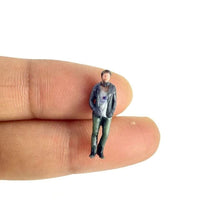 Load image into Gallery viewer, 1:64 Painted Figure Model Miniature Resin Diorama Dog Hugging Lady Headset Man