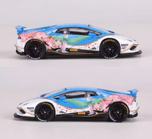 Load image into Gallery viewer, King 1:64 Blue Miku LP610 Huracan LBWK Sports Model Diecast Metal Car New