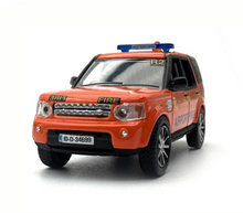 Load image into Gallery viewer, 1:76 Orange Discovery 4 Airport Fire SUV Sports Model Diecast Metal Car New Collection