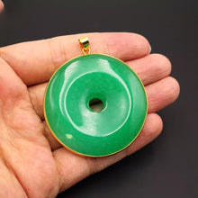 Load image into Gallery viewer, Nature Jade Green Round Pendant Necklace Gift Jewelry charm Blessing Luck new