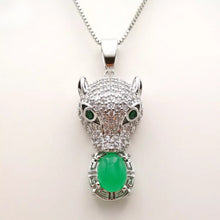 Load image into Gallery viewer, Nature Jade Leopard Pendant Necklace Gift For Woman Jewelry charm Blessing b