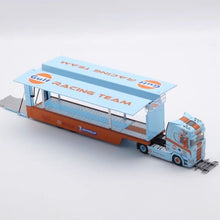 Load image into Gallery viewer, 1:64 Scania S730 Gulf Enclosed Double Deck Truck Model Diecast Metal Car New