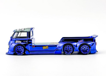 Load image into Gallery viewer, Liberty 1:64 Blue VW T1 6x6 Flatbed Tow Truck Sport Model Diecast Metal Car