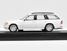 Load image into Gallery viewer, Mortal 1:64 White S124 E300 Wagon Roof Bike Model Diecast Metal Car New