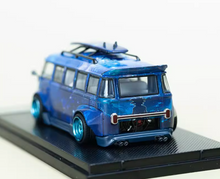 Load image into Gallery viewer, Liberty 1:64 Blue VW T1 Camper Van Bus Kombi Dragon Model Diecast Metal Car