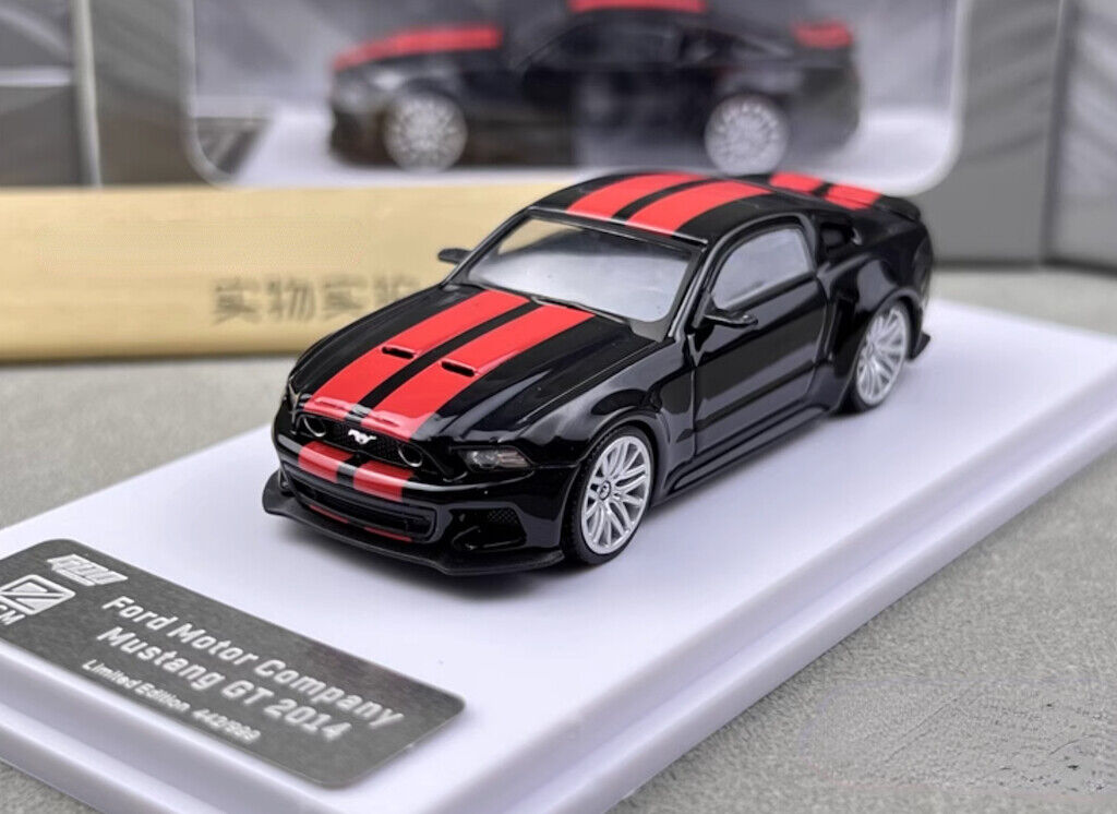 DCM 1 64 Black 2014 Mustang GT Muscle Sports Model Diecast Metal Car N mycrazybuy store