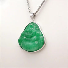Load image into Gallery viewer, Nature Jade Laughing Budha Pendant Necklace Gift Jewelry charm Blessing Lucky S